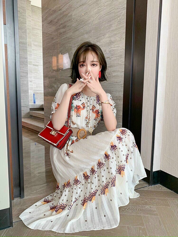 Đầm maxi Hoa Thổ Cẩm - HN1001
